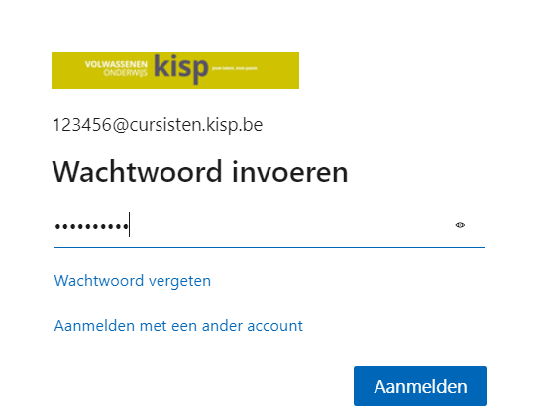 Wachtwoord invoeren
